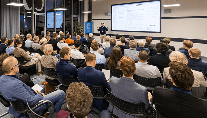 chris giving an ai demo