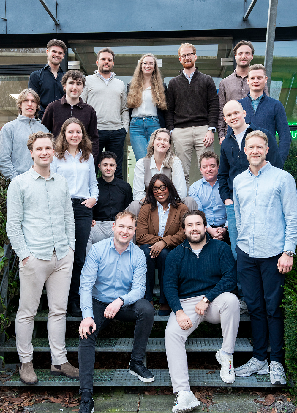 Teamphoto DataNorth AI stairs