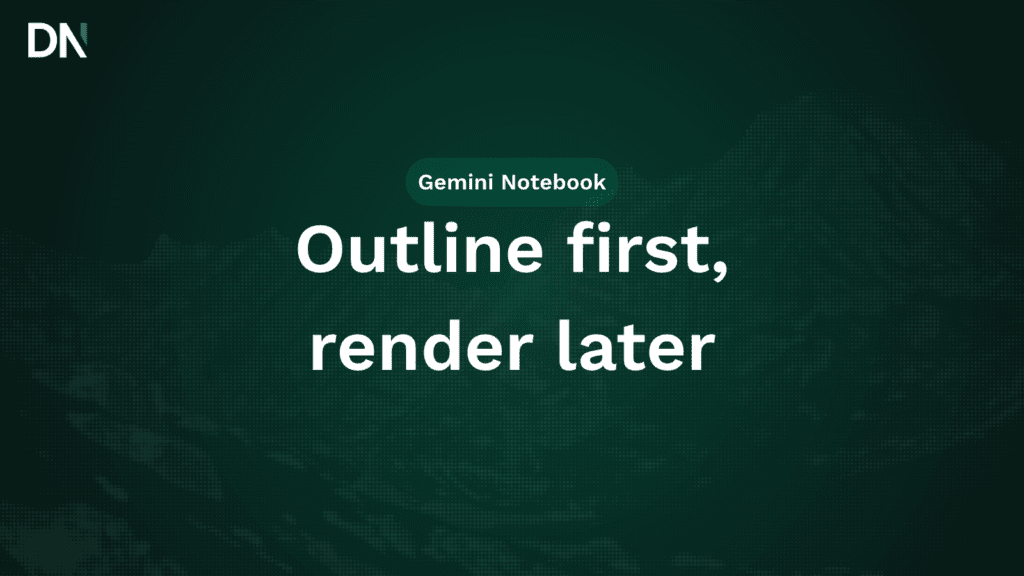 google gemini notebook adds outline review for slides, video